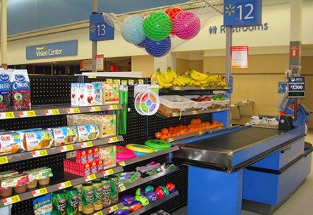 Checkout vegetable display
