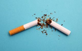 Cigarette broken