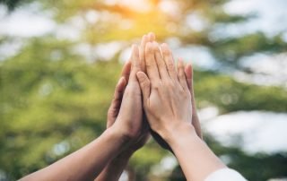 Hands together