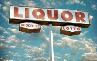 Liquor store sign