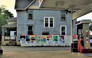 Tobacco ads on fence