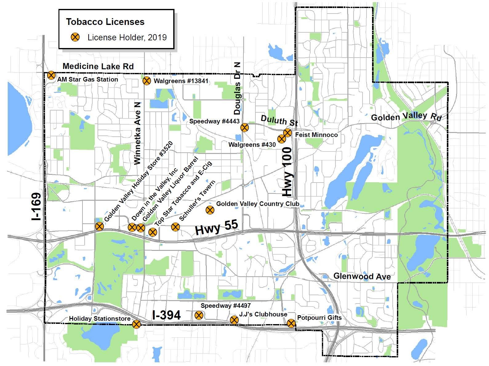 Map of tobacco retailers