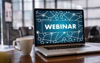 Webinar on laptop