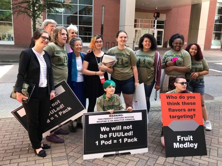Group photo at protest