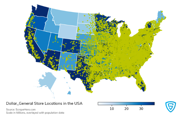 Dollar General map