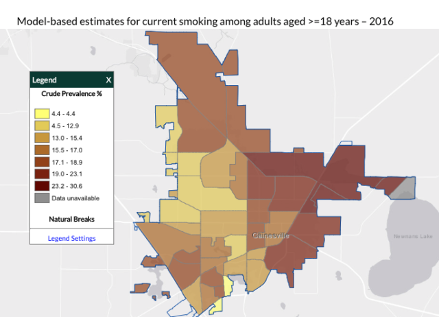 Alachua County smoking rates 2016