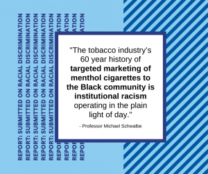 Quote on the tobacco industry's history of marketing menthol to the Black community